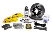 Cargar imagen en el visor de la galería, EBC Racing 92-00 BMW M3 (E36) w/Meyle Control Arms Yellow Apollo-4 Calipers 330mm Rotors Front BBK