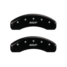 Cargar imagen en el visor de la galería, MGP 4 Caliper Covers Engraved Front &amp; Rear MGP Black finish silver ch