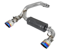 Cargar imagen en el visor de la galería, aFe Takeda 3in 304 SS Axle-Back Exhaust System w/ Blue Flame Tip 16-18 Ford Focus RS 2.3L (t)