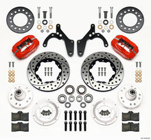 Cargar imagen en el visor de la galería, Wilwood Forged Dynalite Front Kit 11.00in Drill-Red 59-64 Chevy Impala / 63-64 Corvette