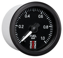 Cargar imagen en el visor de la galería, Autometer Stack 52mm 0-1 Bar M10 Male Pro Stepper Motor Fuel Pressure Gauge - Black