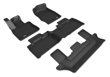 Cargar imagen en el visor de la galería, 3D MAXpider 2020-2022 Ford Explorer 1st/2nd/3rd Row Floor Mats - Black