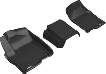 Cargar imagen en el visor de la galería, 3D MAXpider 19-21 GMC Sierra Silverado Double/Crew Bench Seat Kagu 1st Row Floormats - Black