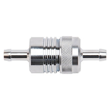Cargar imagen en el visor de la galería, Russell Performance Chrome Street Fuel Filter (3in Length 1-1/8in diameter 5/16in inlet/outlet)