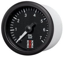 Cargar imagen en el visor de la galería, Autometer Stack 52mm 0-7 Bar M10 Male Pro Stepper Motor Oil Pressure Gauge - Black