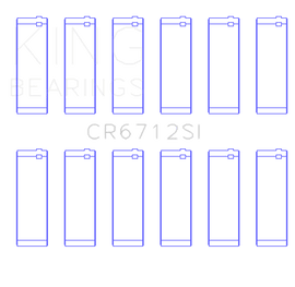King Engine Bearings Ford V6 Triton/Ohv (Size +0.50mm) Connecting Rod Bearing Set