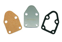 Cargar imagen en el visor de la galería, Moroso Chevrolet Small Block Fuel Pump Block-Off Plate - Chrome Plated Steel