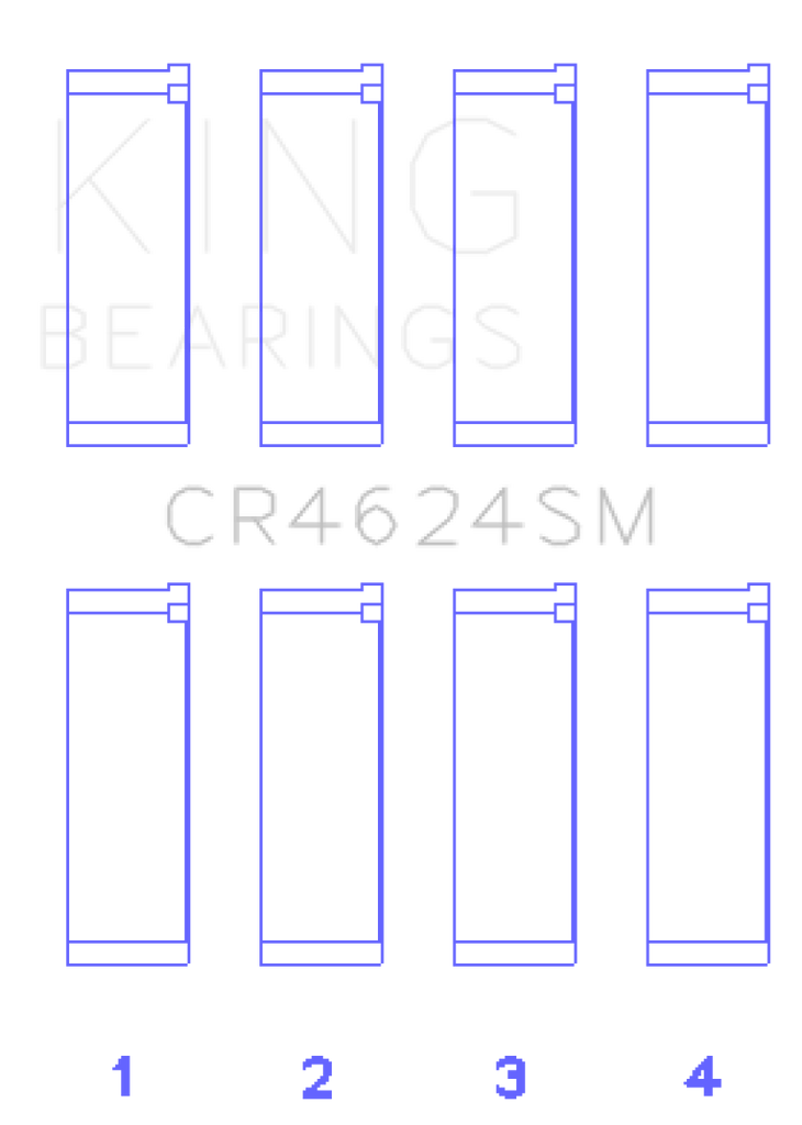 King Engine Bearings Hyundai G4KE / G4KC (Size +0.5) Rod Bearings (Set of 4)