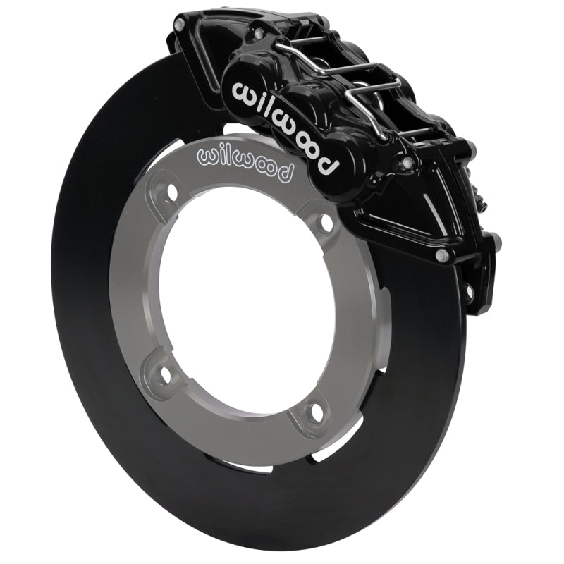 Wilwood 19-22 Honda Talon 1000 Black 6-Piston Front Kit 11.25in - Plain Face Steel Rotors