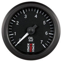 Cargar imagen en el visor de la galería, Autometer Stack Instruments 52mm 0-7 BAR M10 (M) Mechanical Oil Pressure Gauge - Black