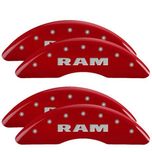 Cargar imagen en el visor de la galería, MGP 2019+ Ram 2500/3500 4 Caliper Covers Front &amp; Rear - Red Finish W/MGP Logo
