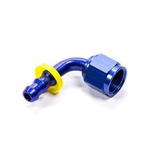 Cargar imagen en el visor de la galería, Fragola -10AN Nut x -8AN 90 Degree Push-Lite Hose End For Fuel Cell Conversion - Blue
