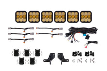 Cargar imagen en el visor de la galería, Diode Dynamics Bronco SS5 6-Pod CrossLink Grille Lightbar Kit Pro - Yellow Combo