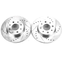 Cargar imagen en el visor de la galería, Power Stop 13-18 Fiat 500 Rear Evolution Drilled &amp; Slotted Rotors - Pair