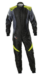 OMP KS-2 Art Suit Black/Fluo Yellow - Size 150 (Kids)