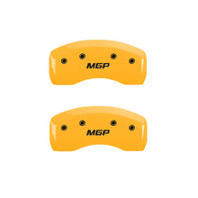 Cargar imagen en el visor de la galería, MGP 4 Caliper Covers Engraved Front &amp; Rear MGP Yellow finish black ch