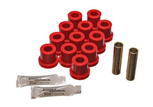 Cargar imagen en el visor de la galería, Energy Suspension 55 Chevy Bel Air Red Rear Leaf Spring Bushing Set
