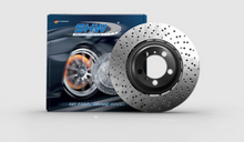 Cargar imagen en el visor de la galería, SHW 2021 BMW M3 / 21-22 BMW M4 Front Left Drilled Lightweight Brake Rotor (34108093709)