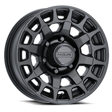 Load image into Gallery viewer, Raceline 873B Backcountry Trailer 15x6in / 6x5.5 BP / 0mm Offset / 4.25mm Bore - Satin Black