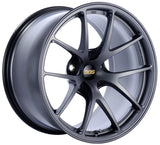 BBS RI-A 18x9.5 5x120 ET27 Matte Graphite Wheel -82mm PFS/Clip Required