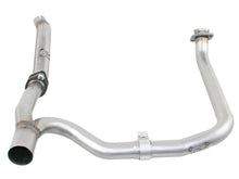 Cargar imagen en el visor de la galería, aFe Twisted Steel Delete Down-Pipe and Y-Pipe 2 to 2-1/2in Alum Steel Exhaust 12-16 Jeep Wrangler