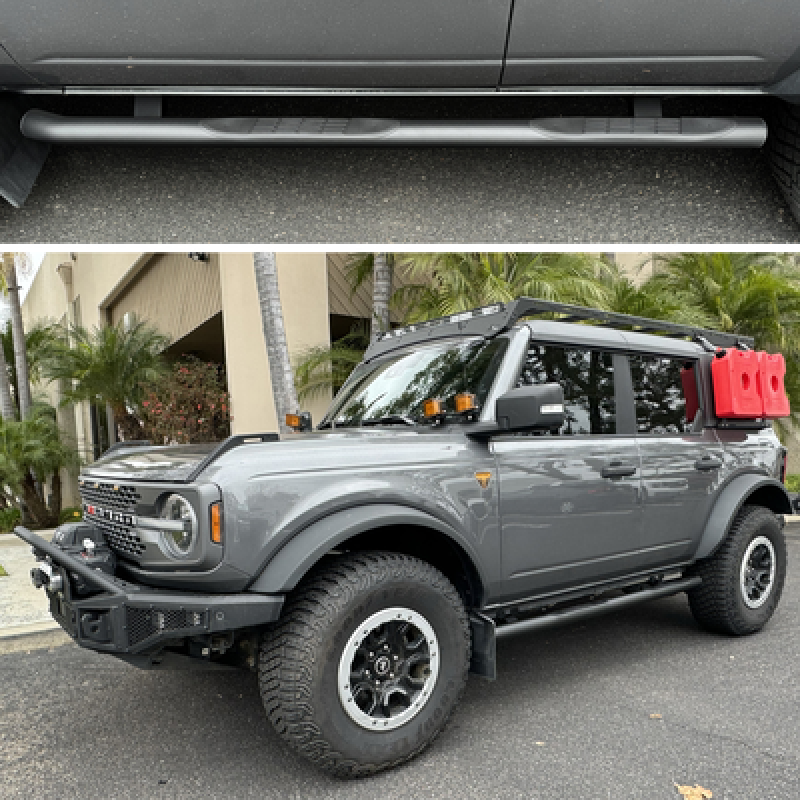 Go Rhino 21-26 Ford Bronco (4dr) 4000 Series Side Steps - Cab Length - Tex. Blk