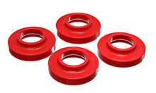 Cargar imagen en el visor de la galería, Energy Suspension 97-06 Jeep Wrangler TJ / 84-01 Cherokee Red Front or Rear Coil Lift Isolator Set