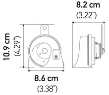 Cargar imagen en el visor de la galería, Hella Twin Trumpet Horn Kit 12V Universal - Black