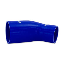 Load image into Gallery viewer, Mishimoto Silicone Reducer Coupler 45 Degree 2.25in to 3in - Blue