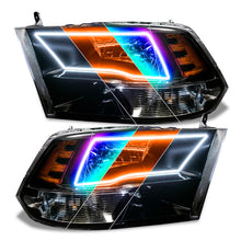 Cargar imagen en el visor de la galería, Oracle 09-18 Dodge Ram Switchback Quad Headlight Halo Kit - RGB+A + w/ 2.0 Controller