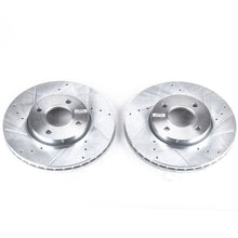 Cargar imagen en el visor de la galería, Power Stop 05-07 Ford Focus Front Evolution Drilled &amp; Slotted Rotors - Pair