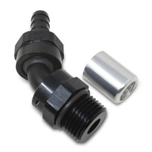 Load image into Gallery viewer, Russell Hose End Crimp On 10 Sae Port Male To -8 Hose 45 Deg Swivel Blk Anodized