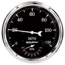 Cargar imagen en el visor de la galería, Auto Meter Old Tyme Black Tach/Speedo 5in. - 120mph &amp; 8k RPM