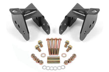 Cargar imagen en el visor de la galería, BMR 64-72 Chevy Chevelle Rear Control Arm Relocation Brackets - Black Hammertone