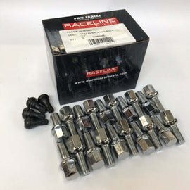 Raceline 14x1.50 1.1in Ball Seat Chrome Lug Bolts