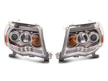 Cargar imagen en el visor de la galería, Raxiom 05-09 Toyota Tacoma Super White LED Halo Projector Headlights- Chrome Housing- Clear Lens