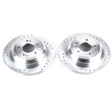 Cargar imagen en el visor de la galería, Power Stop 17-18 Genesis G80 Rear Evolution Drilled &amp; Slotted Rotors - Pair
