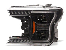 Cargar imagen en el visor de la galería, Raxiom 18-20 Ford F-150 LED Halo Surround Headlights with Amber DRL- Black Housing- Clear Lens