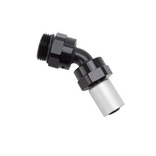 Load image into Gallery viewer, Russell Hose End Crimp On 10 Sae Port Male To -8 Hose 45 Deg Swivel Blk Anodized