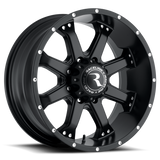 Raceline 991B Assault 16x8in / 8x170 BP / 0mm Offset / 125.2mm Bore - Satin Black Wheel