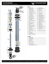 Cargar imagen en el visor de la galería, Fox Damping 1.834 Bore 2 x Dia 0.070 Starter Holes No Dish Al 6061 Clear Ano P/S HF 87Deg. Rd Port