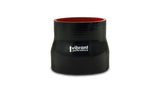 Vibrant Silicone Reducer Coupler 4.00in ID x 3.00in ID x 4.50in Long - Black