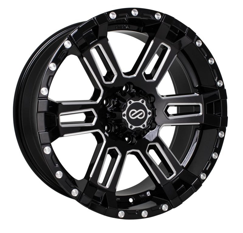 Enkei Commander 20x9 20mm Offset 5x127 Bolt Pattern 71.6 Bore Black Machined Wheel