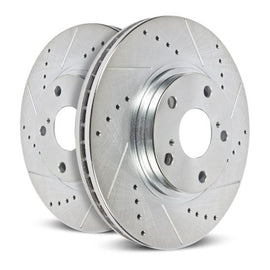 Power Stop 99-07 Ford E-350 Super Duty Front Drilled & Slotted Rotor - Pair