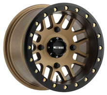 Cargar imagen en el visor de la galería, Method MR406 UTV Beadlock 14x10 5+5/-2mm Offset 4x156 132mm CB Method Bronze w/Matte Blk Ring Wheel