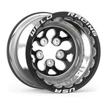 Cargar imagen en el visor de la galería, Weld Alpha-1 15x12 / 5x4.5 BP / 5in. BS Black Wheel - Black Single Beadlock MT