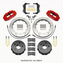 Cargar imagen en el visor de la galería, Wilwood Narrow Superlite 4R Rear Kit 12.88in Red 2007-up Jeep JK w/Lines