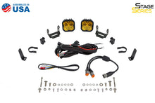 Cargar imagen en el visor de la galería, Diode Dynamics SS3 LED Bumper 1 1/2 In Roll Bar Kit Max - Yellow SAE Fog (Pair)