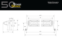 Cargar imagen en el visor de la galería, Diode Dynamics 50 In LED Light Bar Single Row Straight - Amber Flood Each Stage Series