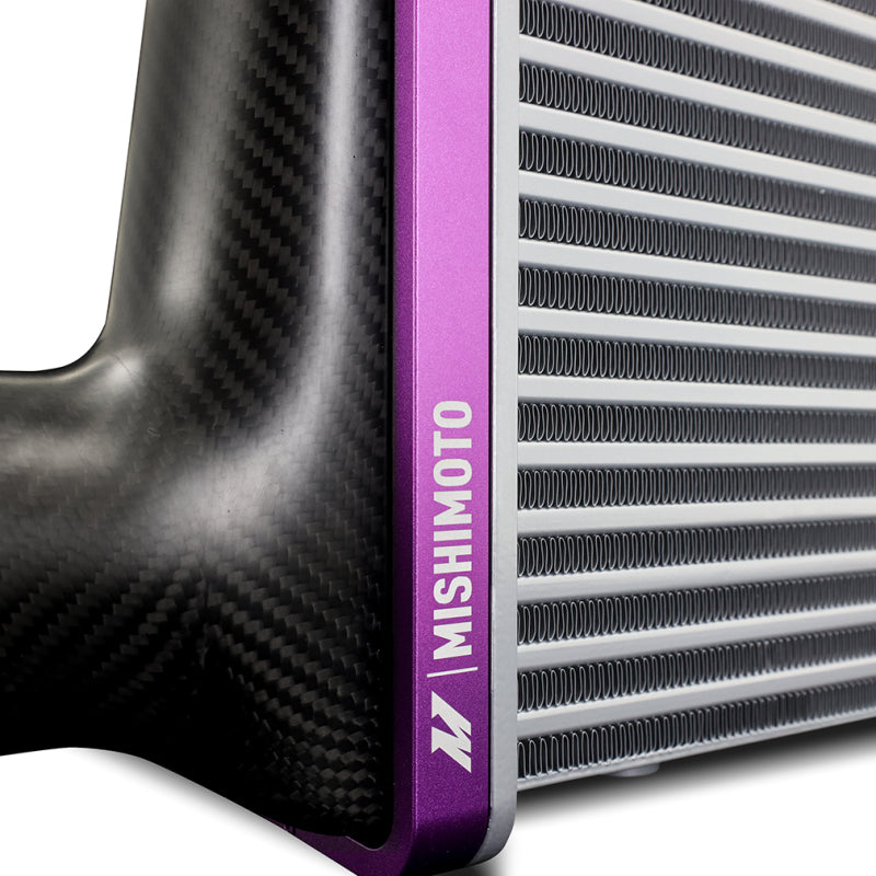 Mishimoto Universal Carbon Fiber Intercooler - Matte Tanks - 525mm Black Core - C-Flow - P V-Band